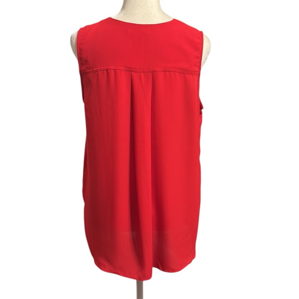 VIOLET + CLAIRE Red Sleeveless V-Neck Women's Top med - Picture 5 of 8